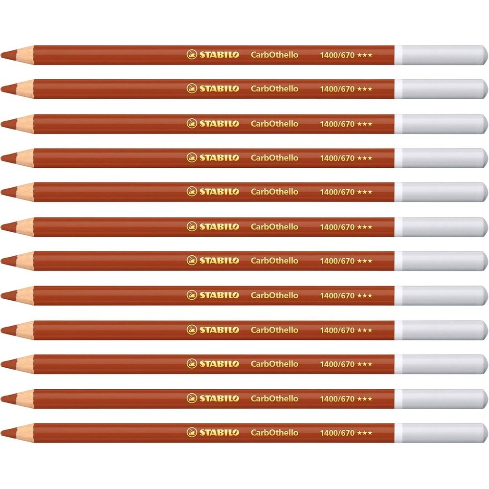 Stabilo CarbOthello Pastel Pencils 12 Pack 1400/670 Burnt Sienna